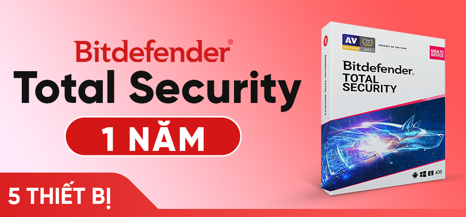 Bitdefender Total Security 1 năm 5 thiết bị - Code kích hoạt
